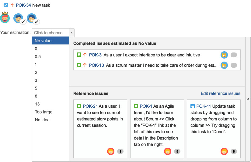 agile poker for jira - planning reference issues