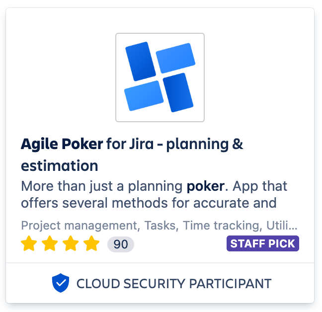 Agile Poker on the Atlassian Marketplace