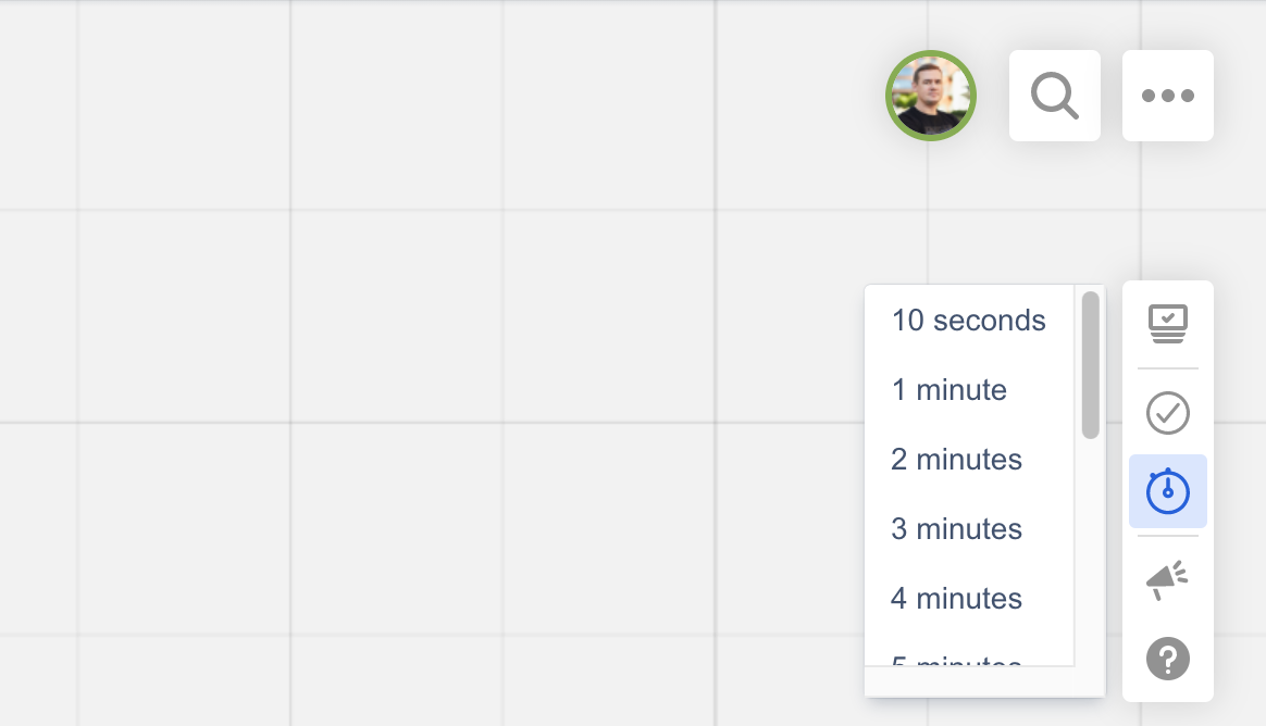 timer in Whiteboards for Jira